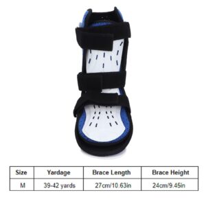 Milltrip Ankle Support Brace, Fracture Boot Short Ankle Foot Drop AFO Brace Orthosis Splint with Front Plate for Ankle Foot Injuries Sprain Broken(Left foot, M)