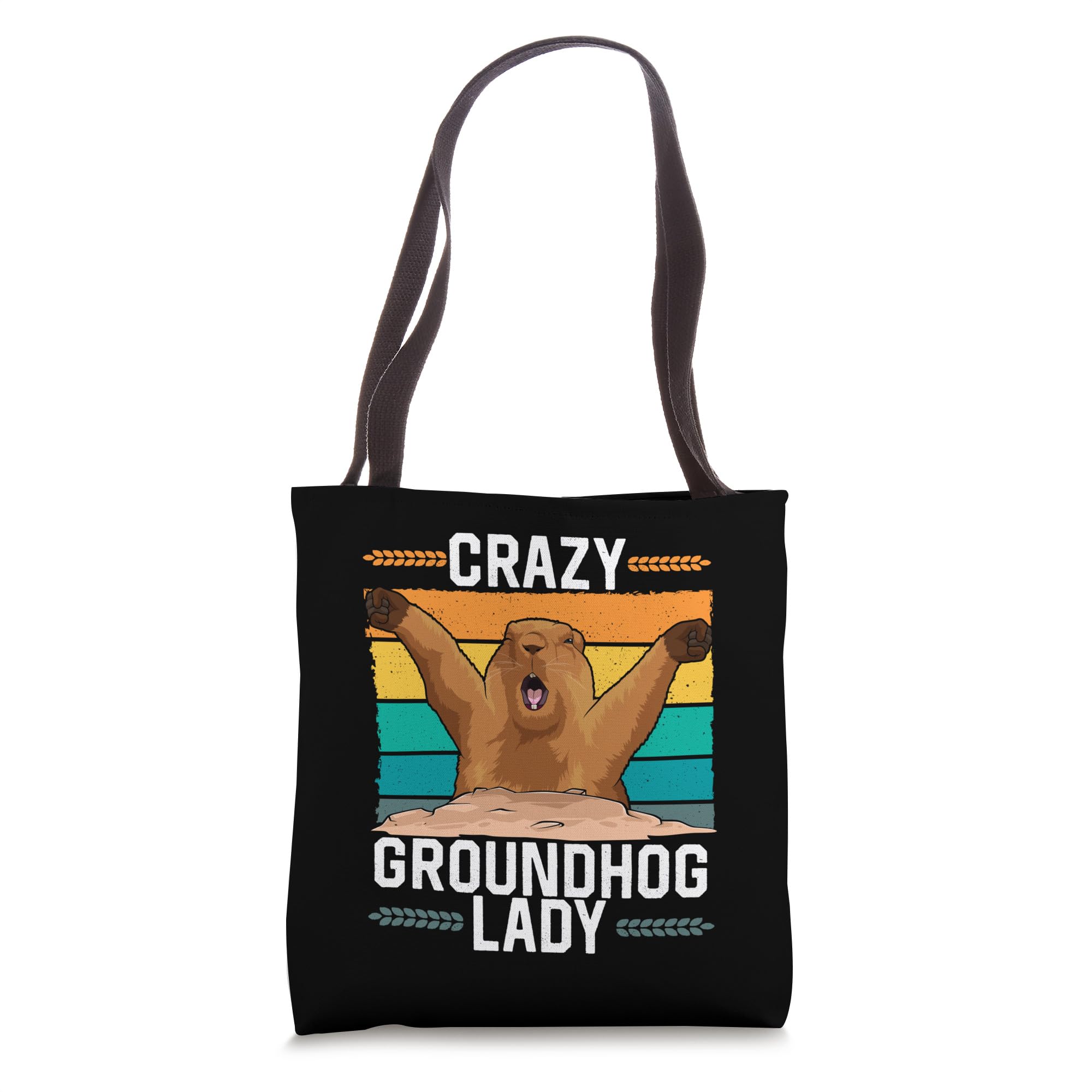 Crazy Groundhog Lady Woodchuck Funny Holiday Marmot Tote Bag