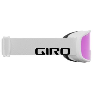 Giro Cruz Asian Fit Ski Goggles - Snowboard Goggles for Men, Women & Youth - Anti-Fog - OTG - White Wordmark Strap with Amber Pink Lens