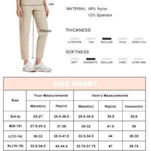 Libin Women’s Golf Pants Quick Dry Hiking Pants Lightweight Work Ankle Dress Pants for Women Business Casual Travel, Black L