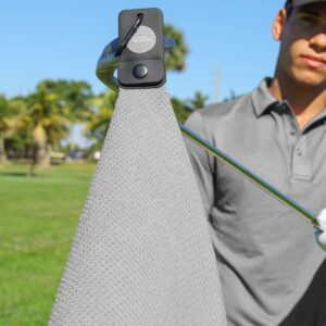 Playing It Forward Magnetic Golf Towel for Golf Bags with Clip for Men & Women, Waffle Weave Microfiber Golf Towel with Industrial Strength Magnet for Strong Hold to Golf Carts or Clubs