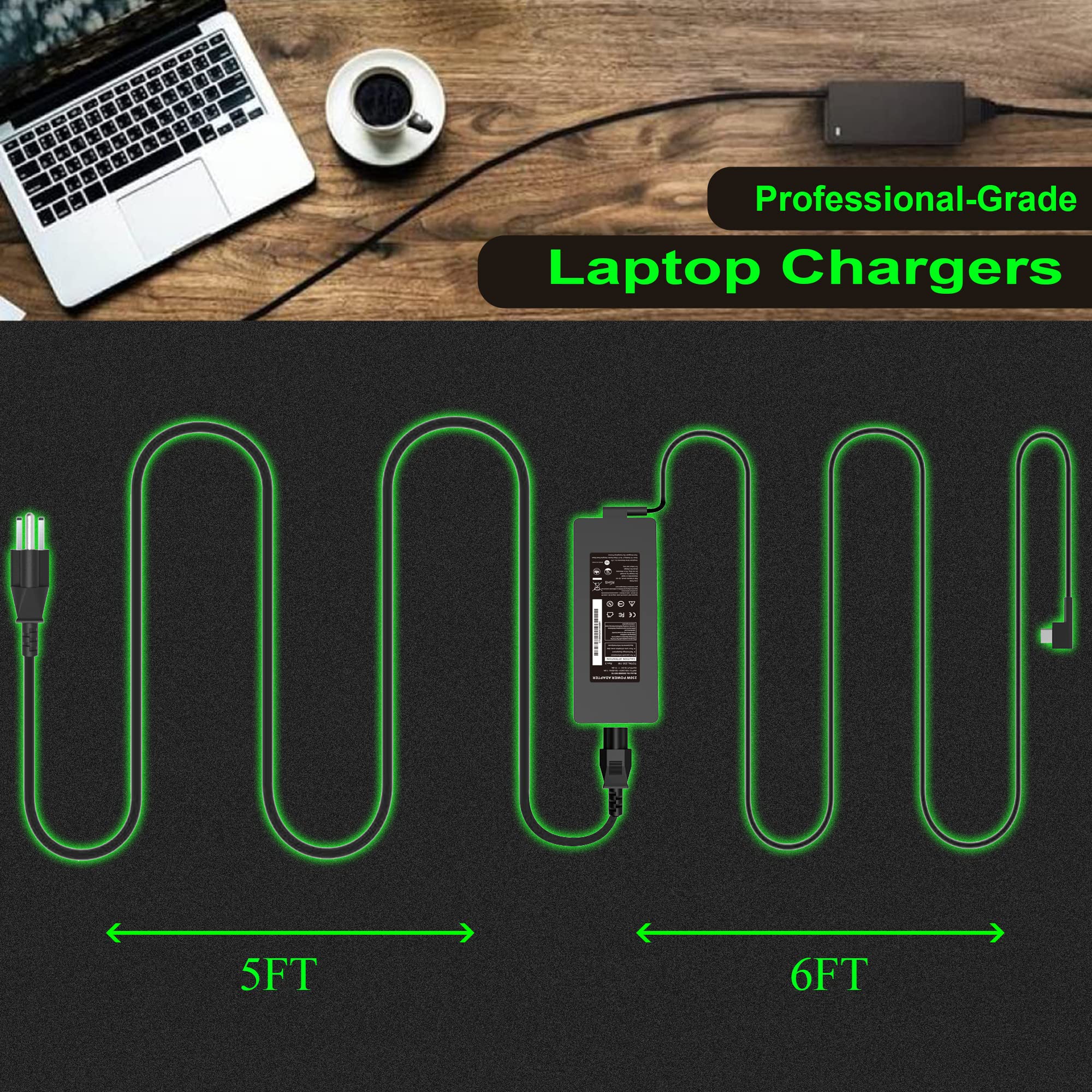 New Replacement 230W Razer Blade Charger,Razer Blade 14 RTX3060 RTX3070 RTX3080 Razer Blade 17 RTX2060 RTX2070 RTX2080 Razer Blade 15 Model GTX1060 GTX1070 RTX 3060 3070 AC Adapter Power Supply