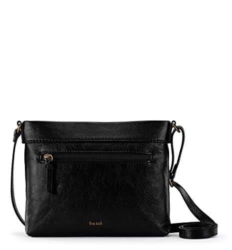 The Sak womens Sak Sanibel Leather Mini Crossbody, Black Floral Embossed Ii, One Size US