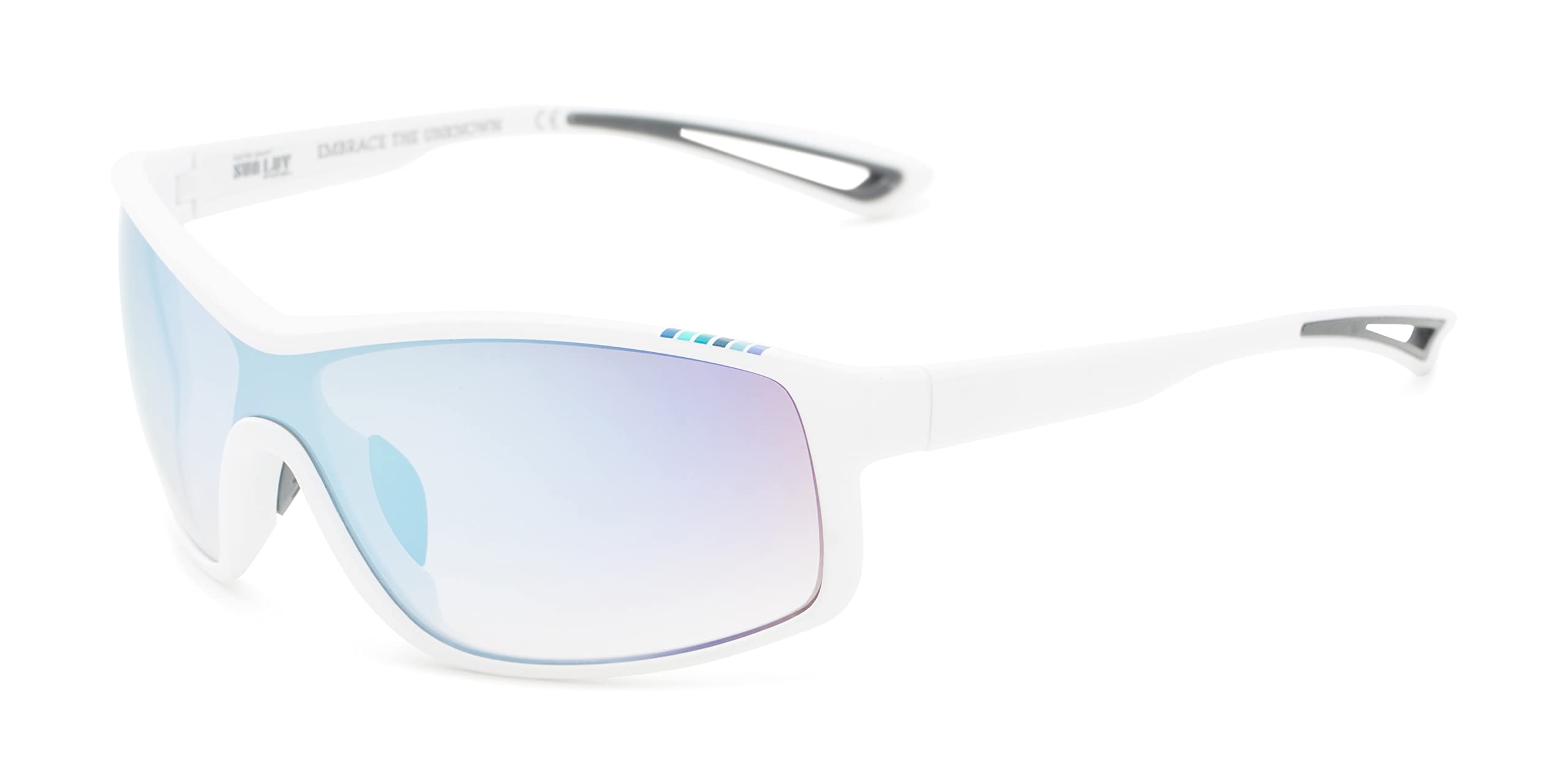 Foster Grant Sun Luv Embrace The Unknown Shield Sunglasses, Matte White, 55mm (10260197.COM)