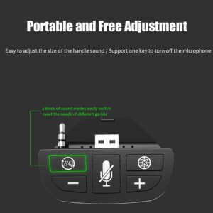 Stereo Headset Adapter for One, Game Controller Mic Headphone Converter, Sound Enhancer, Adjust Audio Balance Volume, Mic Directly, for One