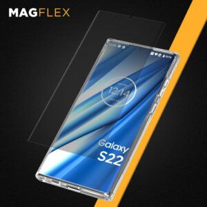 MagFlex for Samsung Galaxy S22 Ultra Matte Screen Protector (Fingerprint Sensor Compatible) Anti Glare Flexible Shockproof Glass Alternative for Galaxy S22 Ultra Screen Protector (Case Friendly)