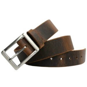 Nickel Smart The Site Manager Distressed Leather Brown Belt (38 inch)