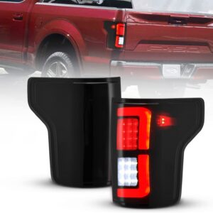 HAKA TOUGH LED Tail Lights Assembly Compatible with 2015 2016 2017 2018 2019 2020 Ford F150 F-150 Pickup Truck Black Smoked Taillights Brake Rear Lamps Accessories,Driver Side + Passenger Side