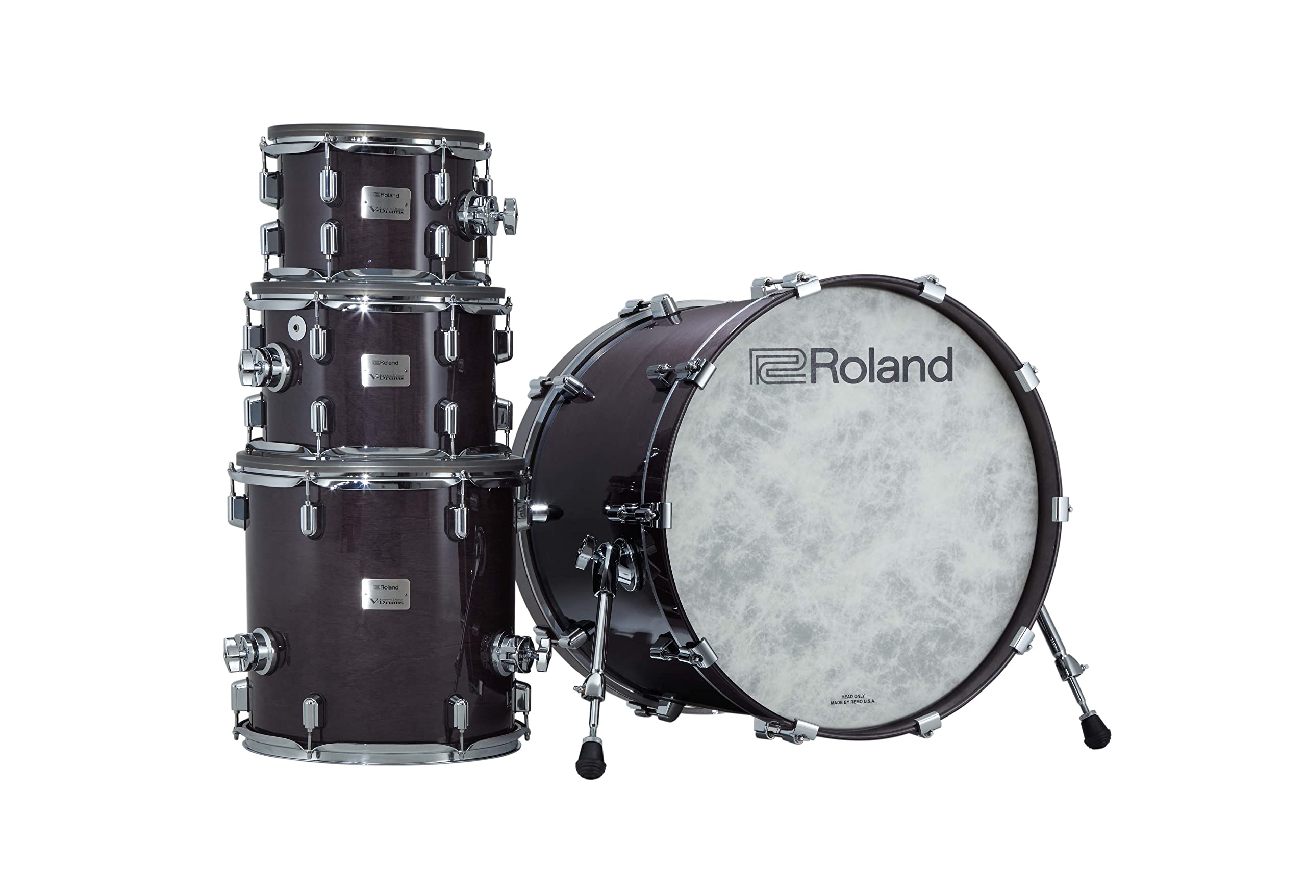 Roland VAD706GE V-Drums Acoustic Design Electronic Drum Set - Gloss Ebony