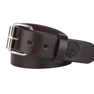 1791 GUNLEATHER Gun Belt - Gun Holster Belt - Heavy Duty 14 oz Leather Gun Belt, EDC Belt, Signature Brown 38 (Size 34 Pants)