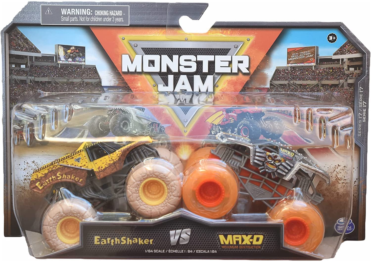 MonsterJam Earth Shaker VS MAX D - Double Pack