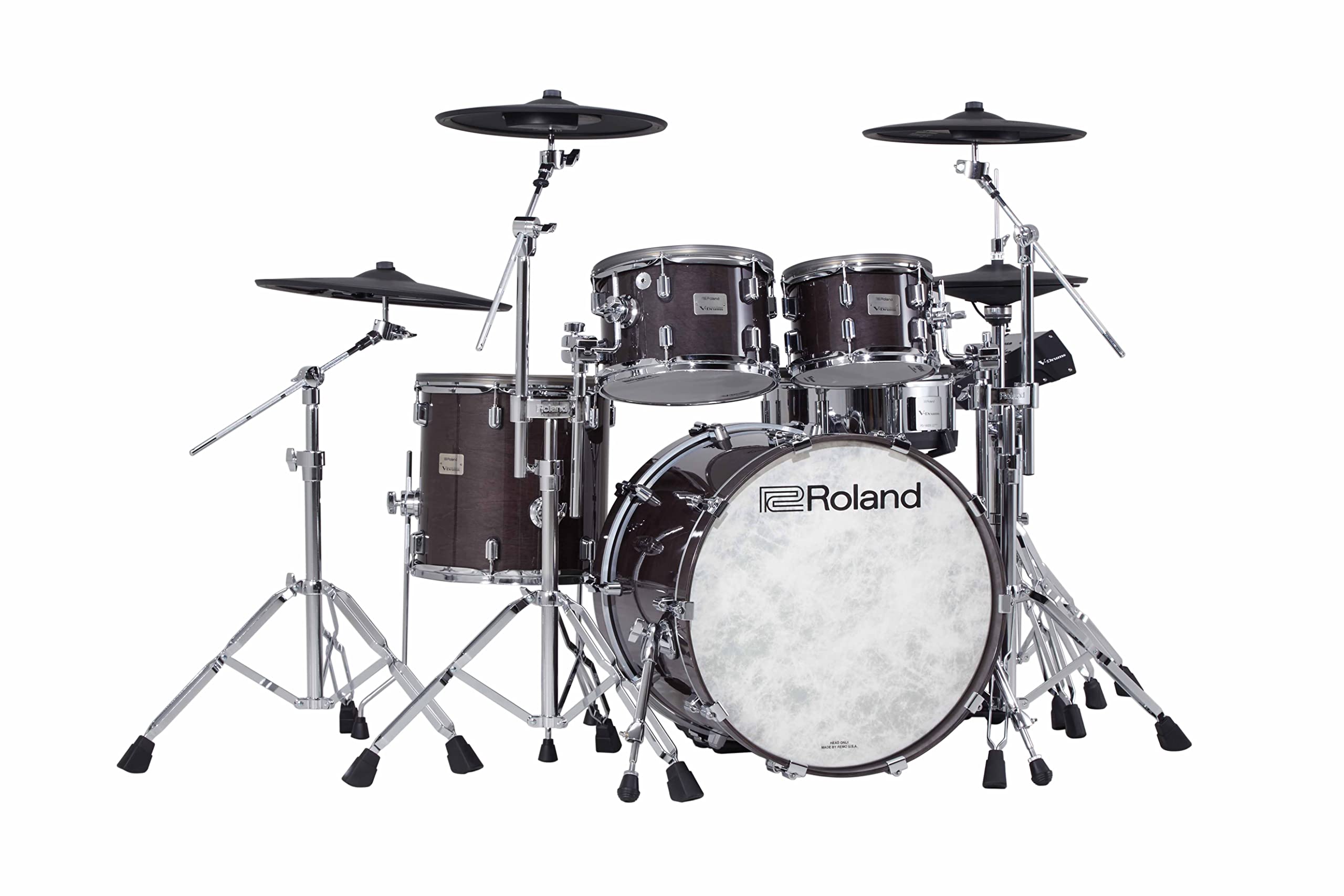 Roland VAD706GE V-Drums Acoustic Design Electronic Drum Set - Gloss Ebony