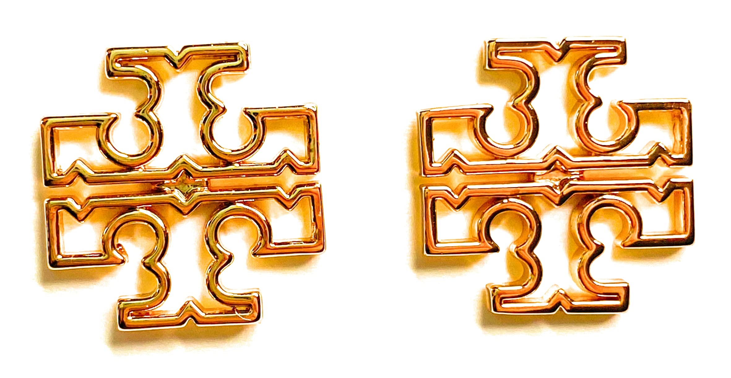 Tory Burch Britten Logo Stud Earring Rose Gold