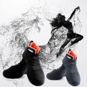 SATINIOR 4 Pairs Dance Shoe Socks Over Sneaker for Smooth Floors Carpet Floor for Dance Dancing Shoe Sliders Ballet Dancers Turning Socks for Turns on Wood Floors (Black, Grey)