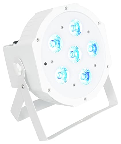 2) Rockville Battery PAR 61 White Rechargeable RGBWA+ DMX DJ Up-Lights+Remotes