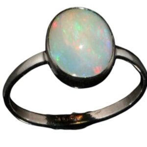 Sterling Silver 925 Natural Ethiopian Opal Ring, Gemstone Jewelry, Opal Delicate Ring For Women/Men (11)