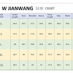 W JIANWANG Track Suits for Men Set Jogging Tracksuit Mens Sweatsuits 2 Piece Sport Plaid Jogger Sweat Suits Sports Clothes Jackets and Pants Two-piece Outfits Green JW-2601-XL