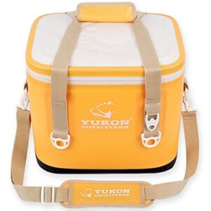 YUKON OUTFITTERS Camping Hiking Outdoor Leak Proof 30 Can Tech Cooler, Orange Sherbet