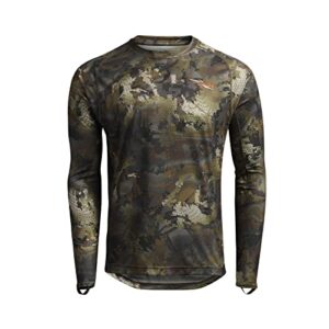 sitka gear men's hunting core lightweight crew long sleeve shirt, waterfowl timber, xx-large