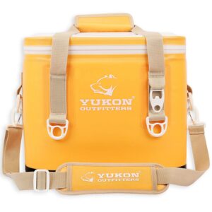 YUKON OUTFITTERS Camping Hiking Outdoor Leak Proof 30 Can Tech Cooler, Orange Sherbet