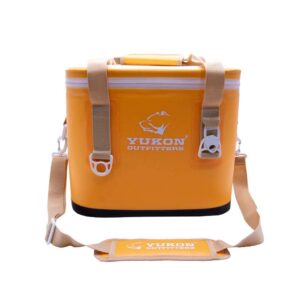 YUKON OUTFITTERS Camping Hiking Outdoor Leak Proof 30 Can Tech Cooler, Orange Sherbet