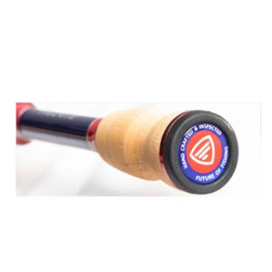 Defender Spinning Rod, 7'3" Rod Length, American Flag Design to Show Country Pride, Spinning Rod, One Piece Rod, Cork Handles