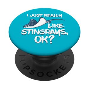 I Really Love Stingrays Gifts Marine Biologists Marine Ray PopSockets Swappable PopGrip