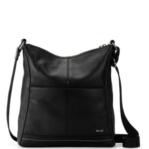 The Sak Lucia Crossbody Bag in Leather, Convertible Purse with Adjustable Strap, Black