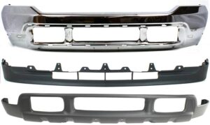 evan fischer bumper kit compatible with 2001-2004 ford excursion, fits 2001-2004 ford f-250 super duty, fits 2001-2004 ford f-350 super duty, fits 2001-2004 ford f-450 super duty, chrome fo1002375