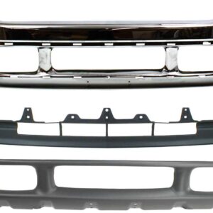 Evan Fischer Bumper Kit Compatible with 2001-2004 Ford Excursion, Fits 2001-2004 Ford F-250 Super Duty, Fits 2001-2004 Ford F-350 Super Duty, Fits 2001-2004 Ford F-450 Super Duty, Chrome FO1002375