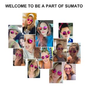 Sumato Sunglasses Womens, Oversized Pink Sunglasses for Women with Mirrored Trendy Lens UV400 Blocking