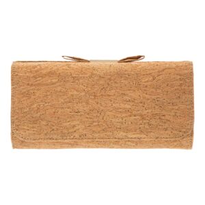 JNB Women's Cork Clutch With Bow, Solid33