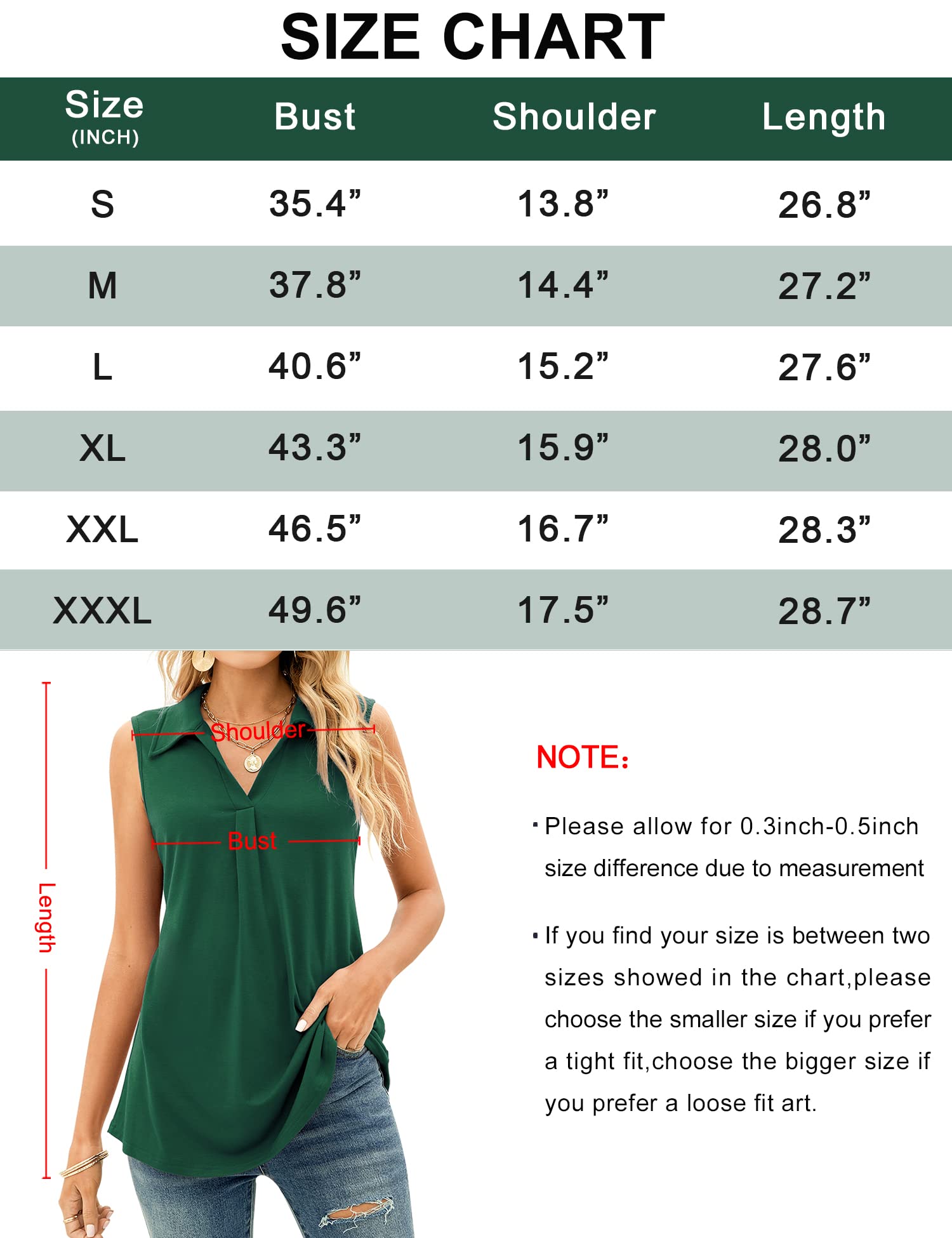 AKEWEI Women's Sleeveless Polo Shirts Golf Tennis Tank Tops with Collar Casual Summer V Neck Tops Green XL