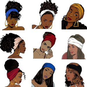 Headbands for Women 7'' Extra Wide Head Bands Non Slip Boho Women’s Hair Band Fashion Knotted Workout Yoga Turban Head Wraps African Hair Accessories