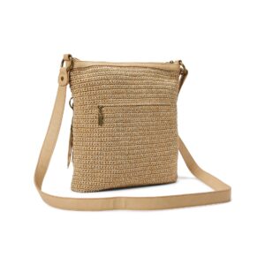 The Sak Lucia Crossbody Bag in Crochet, Convertible Purse with Adjustable Shoulder Strap, Bamboo Static