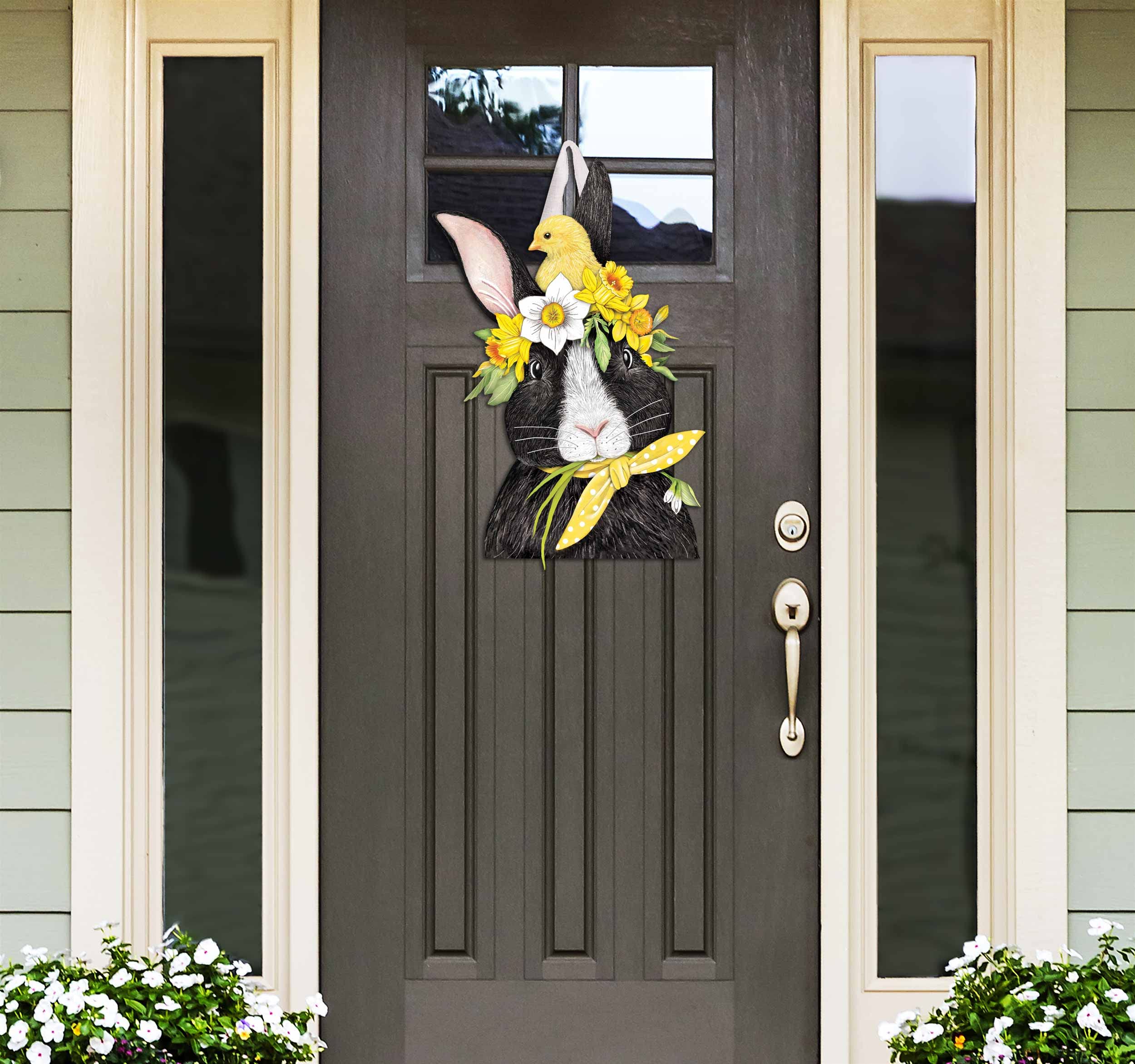 Studio M Door Decor Springtime Friends Decorative Front Door Sign with Handmade Hanger, Durable Fade Resistant PVC, Made in the USA, 13.25"w x 19.75"h