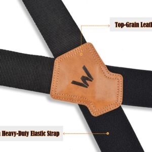 WELKINLAND 2Inch Men's Heavy Duty Suspenders w/Hooks For jeans