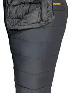 Browning Camping Denali -30° Mummy Sleeping Bag, Charcoal/Gray