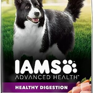 IAMS Advanced Health Adult Healthy Digestion Dry Dog Food with Real Chicken, 27 lb. Bag