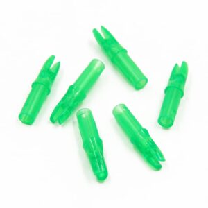 SOPOGER 50 Packs Archery Arrows Nocks - Arrow Inserts for Carbon Arrows .244/6.20mm Plastic Arrow Nocks for DIY Hunting Shooting (Green)