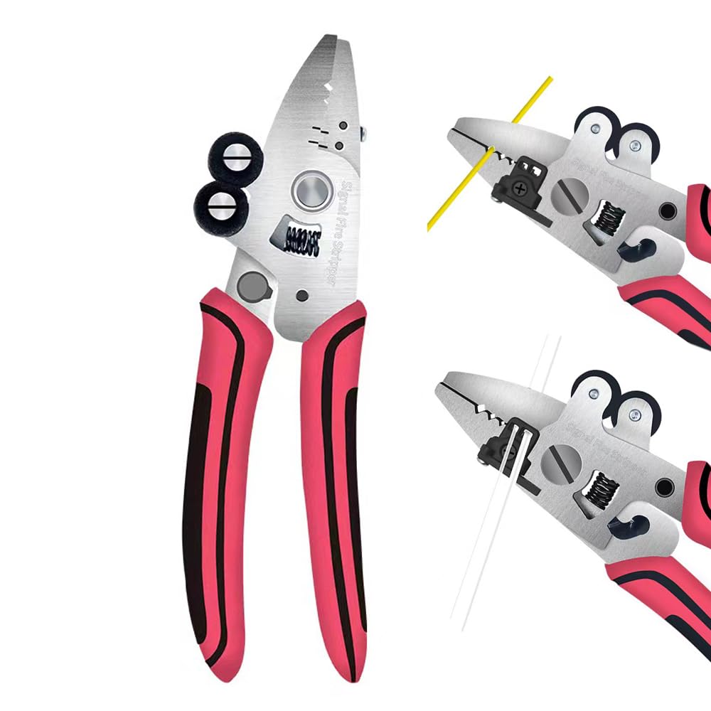 D YEDEMC 4 In 1 Optical Fiber Stripper 3 in 1 Miller Clamp Wrie Stripping Pliers Comes with cleaning cotton Professional Optical Fiber FTTH Tool