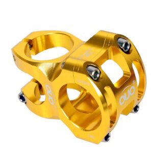 bicycle handlebar stems 35mm aluminum alloy cnc ultra light hollow short handlebar riser for most bicycle, road bike, mtb, bmx, fixie gear, cycling (gold)