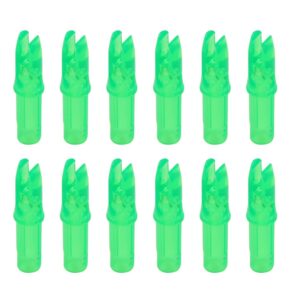 SOPOGER 50 Packs Archery Arrows Nocks - Arrow Inserts for Carbon Arrows .244/6.20mm Plastic Arrow Nocks for DIY Hunting Shooting (Green)