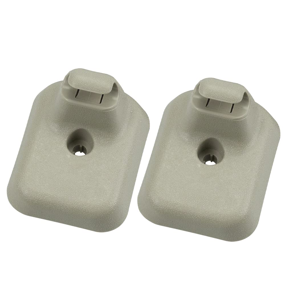 RLB-HILON Sun Visor Holder Retainer Clip AL3Z1504132AA Compatible with Ford F150 2009 to 2014 Year, Beige-Gray Color, 2PC