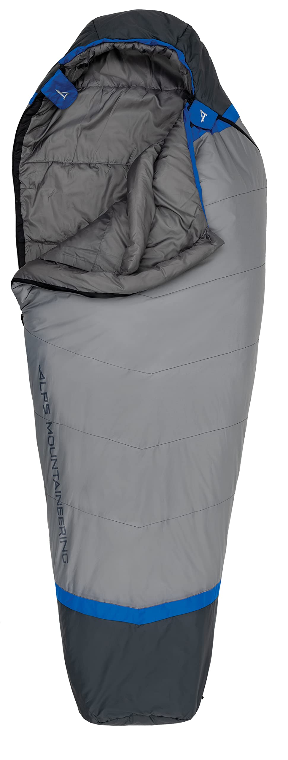 ALPS Mountaineering Aura +20° Mummy Sleeping Bag Regular, Gray/Charcoal - New