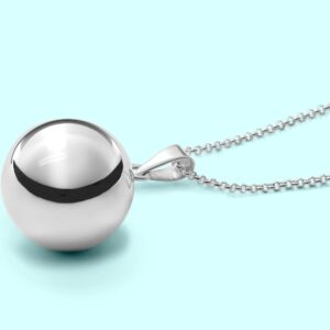 Stimm Harmony Ball Bola Necklace, Anxiety Relief Jewelry for Teens and Adults, Chime Ball Pendant Necklace 20mm - 0.78inch