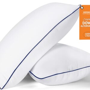 MZOIMZO Bed Pillows for Sleeping- Medium Soft, Queen Size Set of 2, Cooling Hotel Quality for Back, Stomach or Side Sleepers