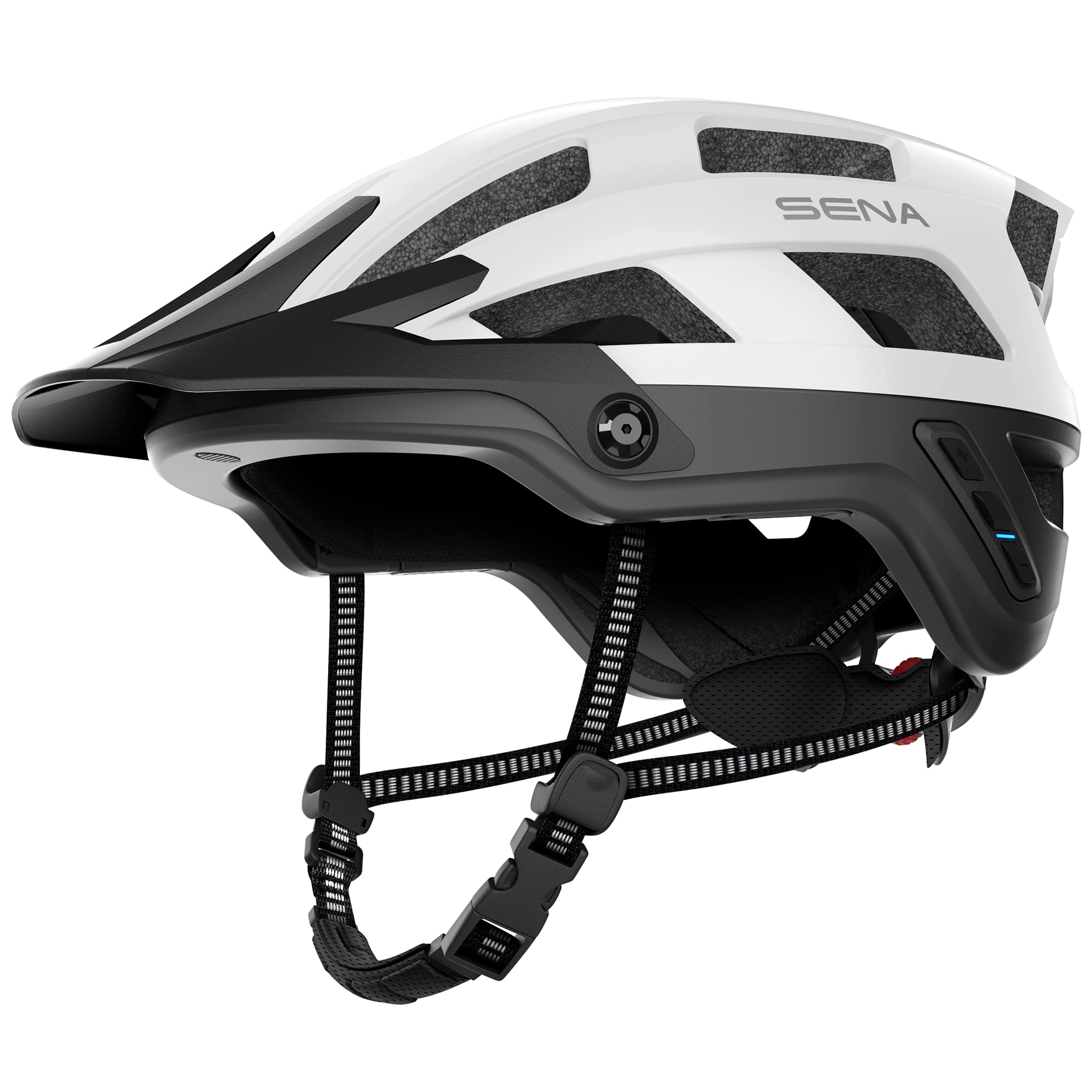 Sena M1 EVO Smart Mountain Bike Helmet (Matte White, Large)