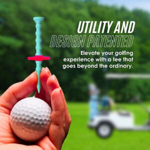 YATTA GOLF Telos Premium Golf Tees – Adjustable Golf Tees – Tee Off with Greater Consistency & Shoot Better Scores - Unbreakable Golf Tees – Lasts The Average Golfer A Season (3 Pack, Hot Pink