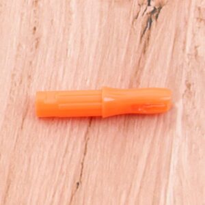 SOPOGER 50 Packs Archery Arrows Nocks - Arrow Inserts for Carbon Arrows .244/6.20mm Plastic Arrow Nocks for DIY Hunting Shooting (Orange)